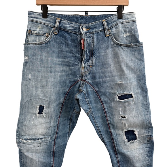 DSQUARED2 Relaxed Fit Distressed Denim Jeans